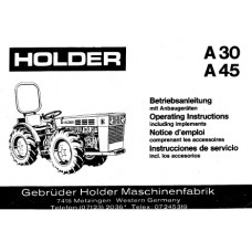Holder A 30 - A 45 Cultitrac Operators Manual